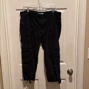 LOFT Women's Black Cargo Pants - Versatile Everyday Utility;sz 12